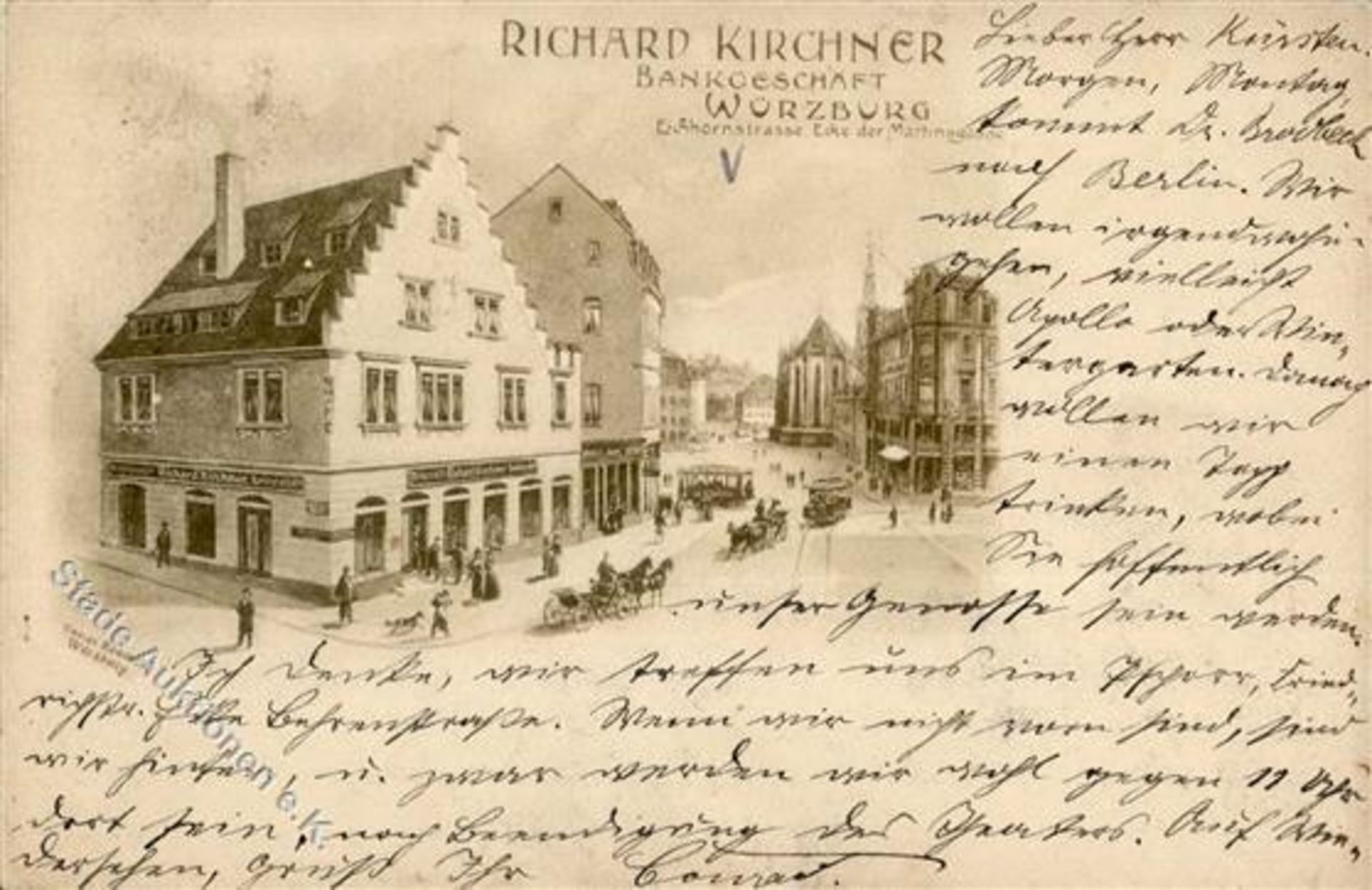 WÜRZBURG (8700) - Bankgeschäft Richard Kirchner - Eichhornstrasse I-IIDieses Los wird in einer