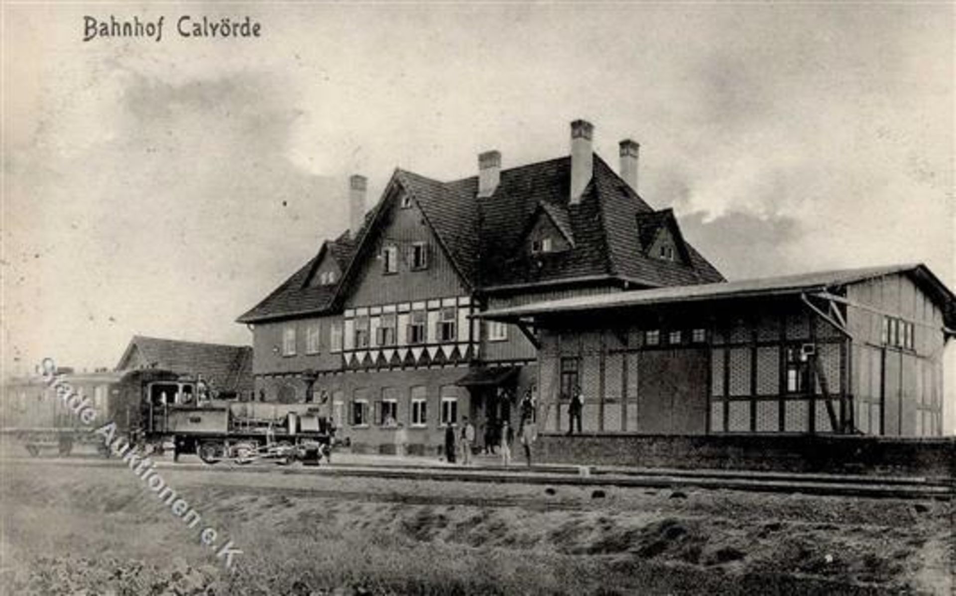 Calvörde (O3242) Bahnhof Eisenbahn I-II (Ecken abgestossen)Dieses Los wird in einer online-Auktion