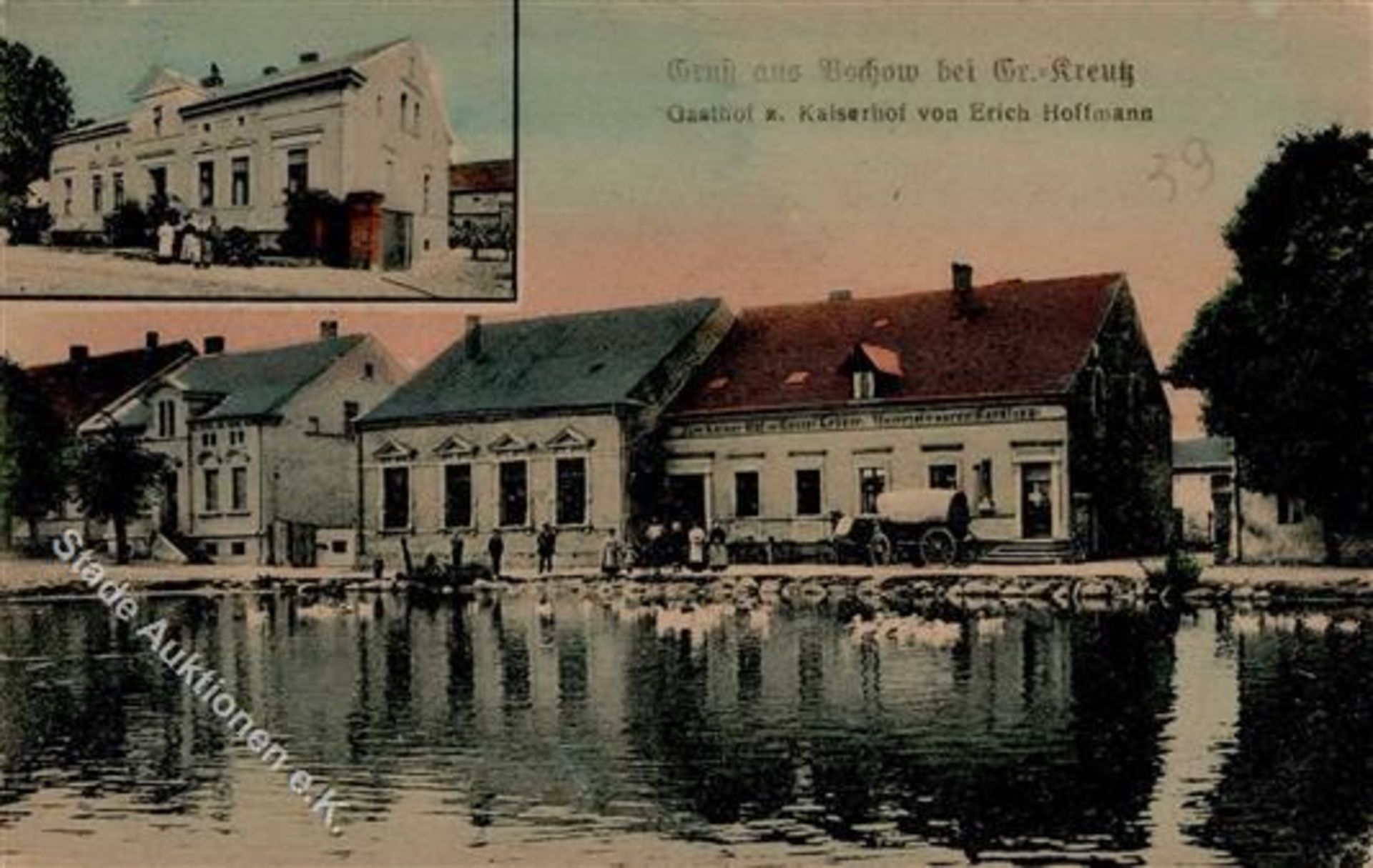 Bochow (O1508) Gasthaus zum Kaiserhof Inh. Hoffmann I-II (Stauchung)Dieses Los wird in einer