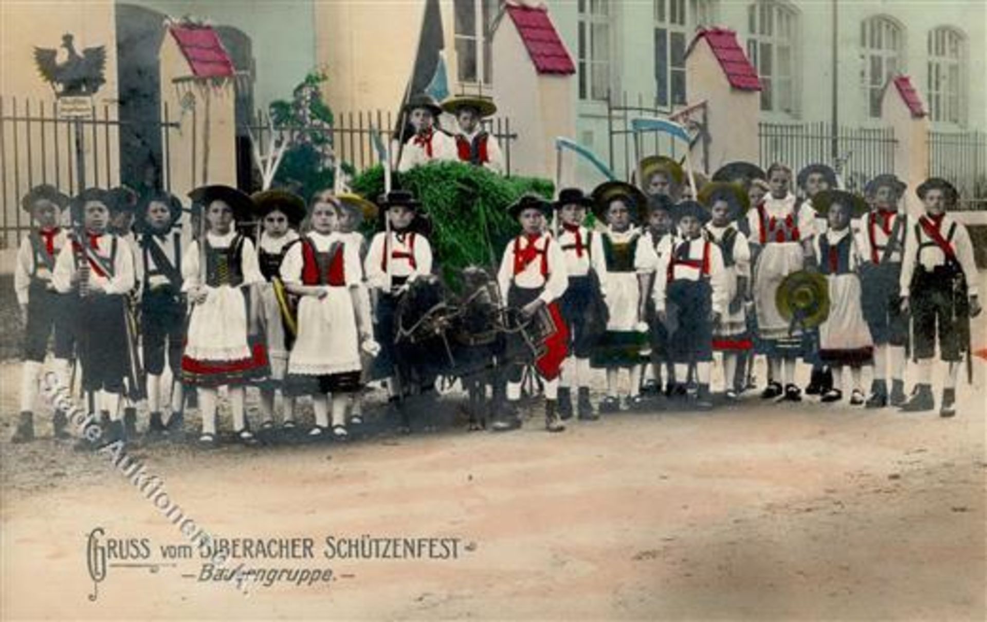 Biberach (7950) Schützenfest Tracht 1911 I-IIDieses Los wird in einer online-Auktion ohne Publikum