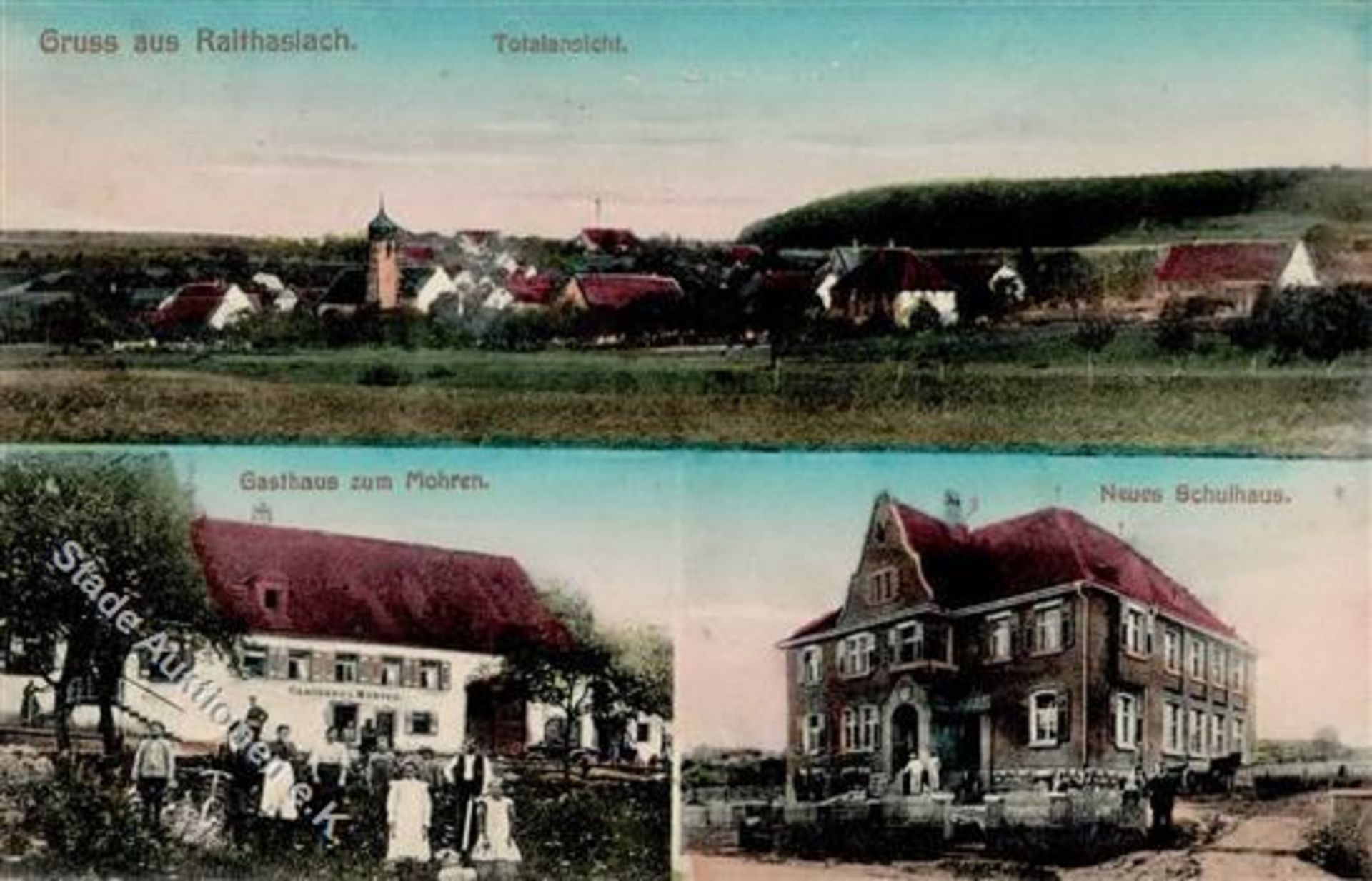 Raithaslach (7768) Gasthaus zum Mohren 1915 II (Stauchung)Dieses Los wird in einer online-Auktion