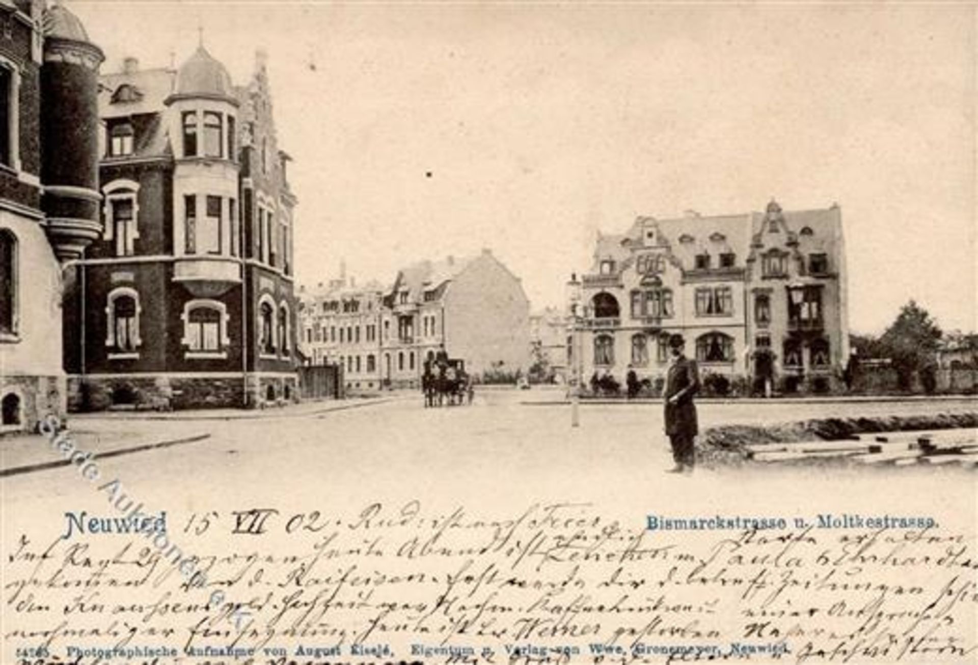 Neuwied (5450) Bismarckstrasse Moltkestrasse 1902 I-Dieses Los wird in einer online-Auktion ohne