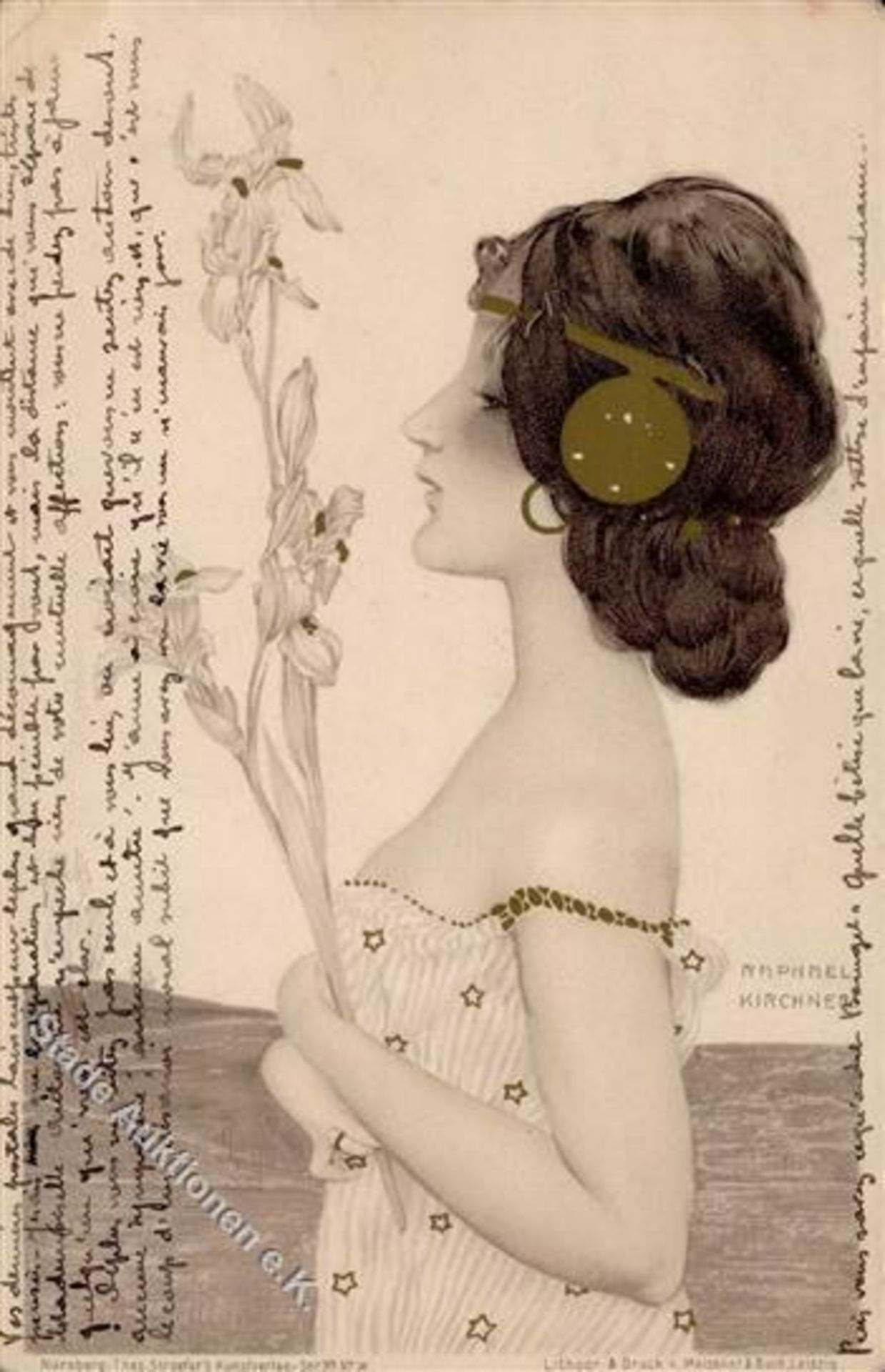 Kunst u. Kultur,Berühmte Maler,R. KirchnerKirchner, R. Greek girls Künstlerkarte 1902 I-II (kl.