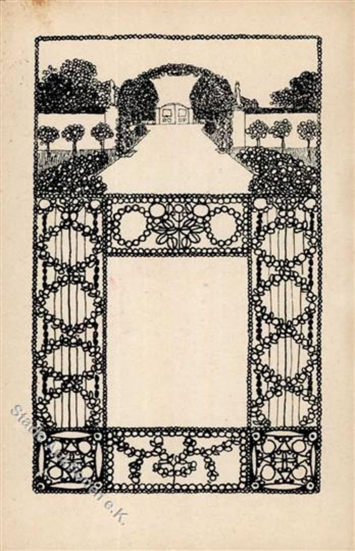 Kunst u. Kultur,Kunst,Wiener WerkstaettenWiener Werkstätte 12 Leibisch, Franz Garten I-II (fleckig)