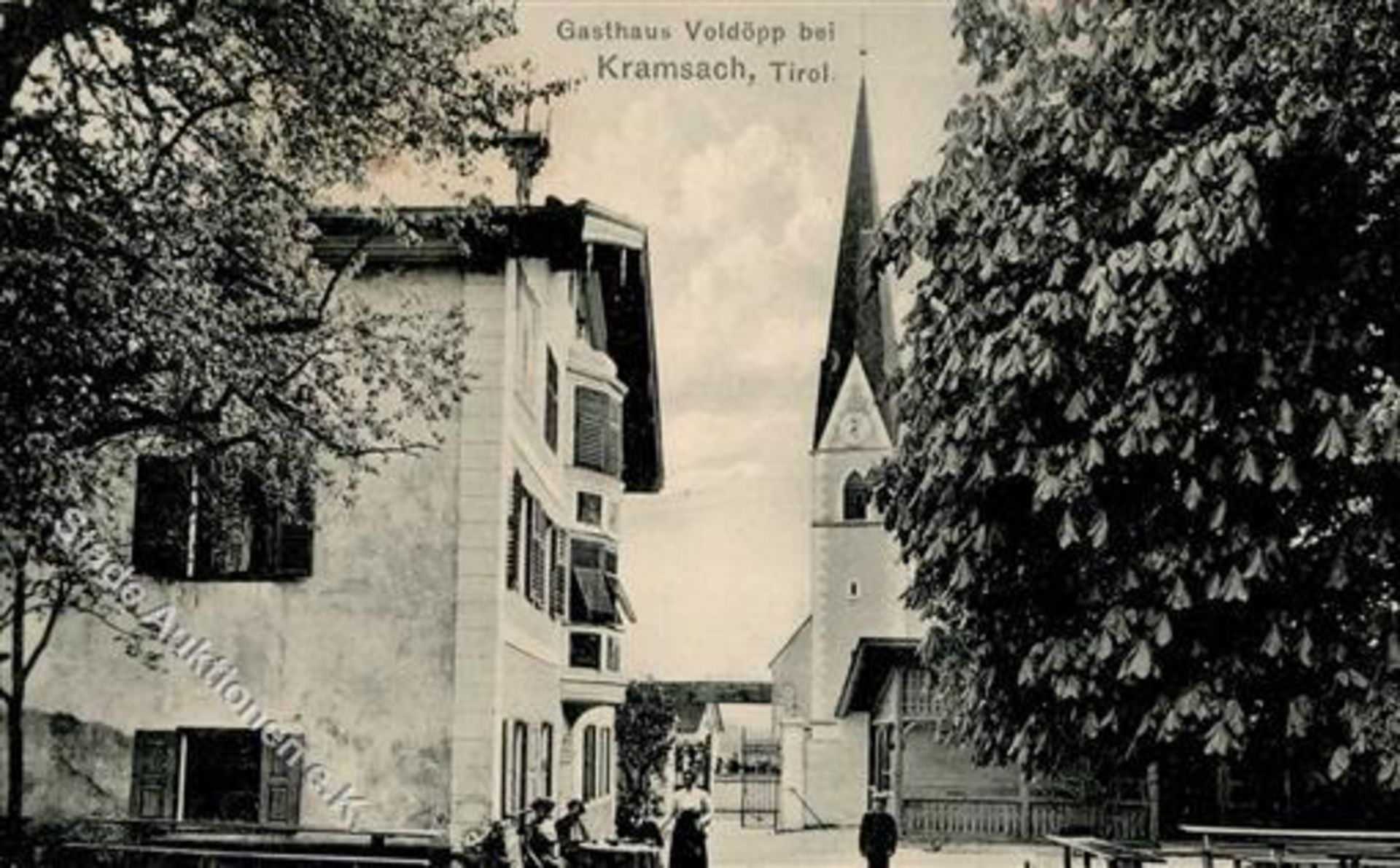 Kramsach (6233) Österreich Gasthaus Voldöpp Kirche 1917 I-IIDieses Los wird in einer online-