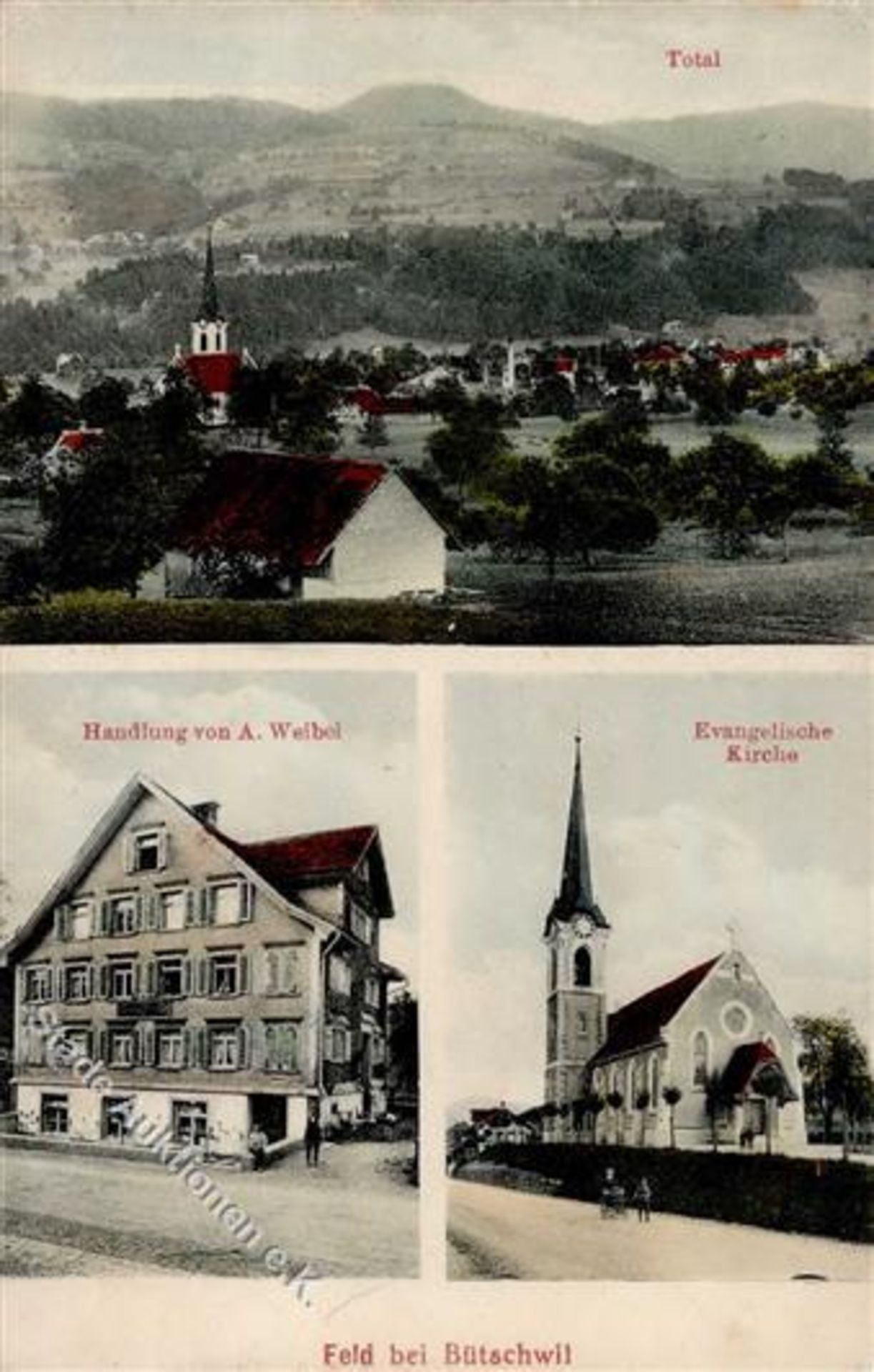Feld Schweiz Ev. Kirche Handlung Weibel 1915 II (kleine Stauchung)Dieses Los wird in einer online-