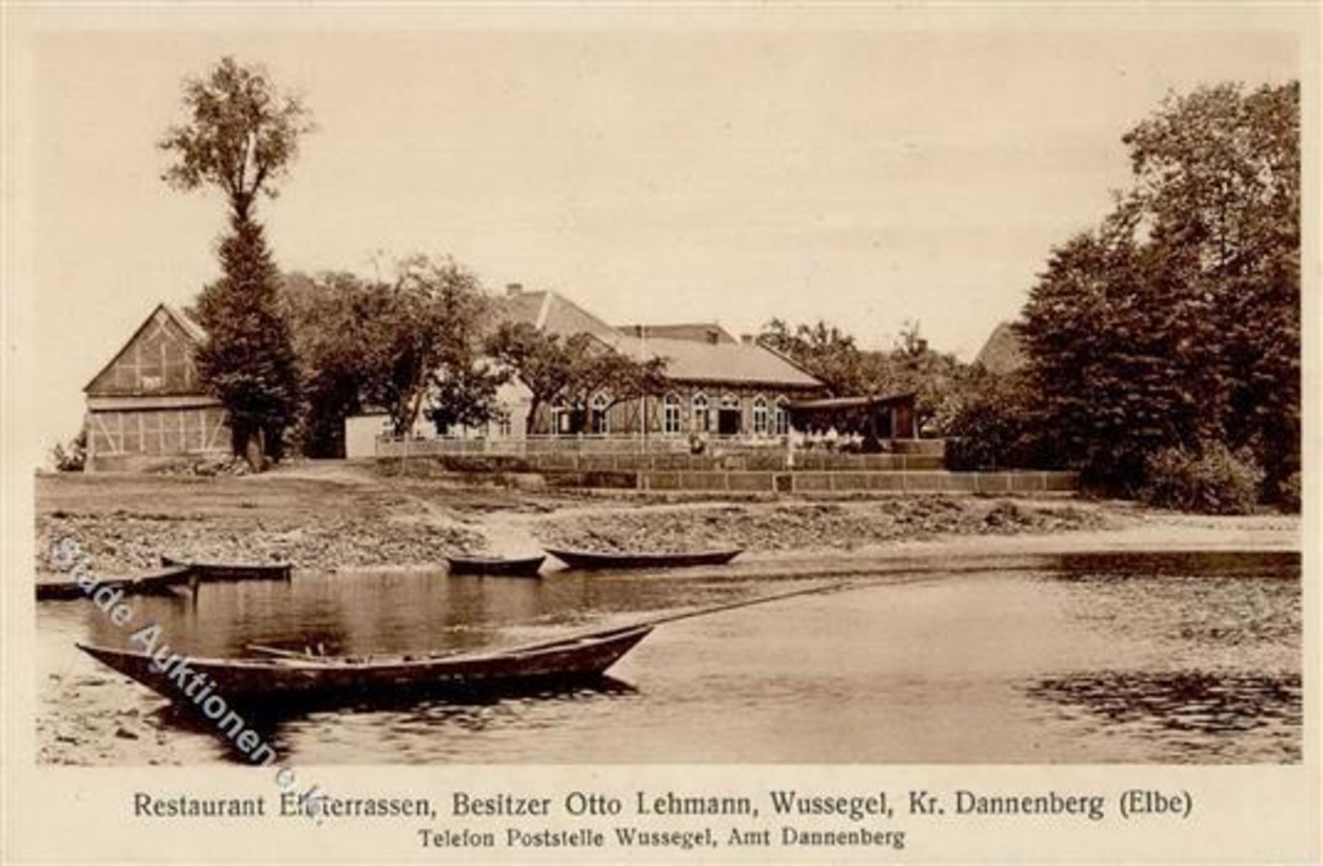 Wussegel (3139) Gasthaus Elbterrassen IDieses Los wird in einer online-Auktion ohne Publikum