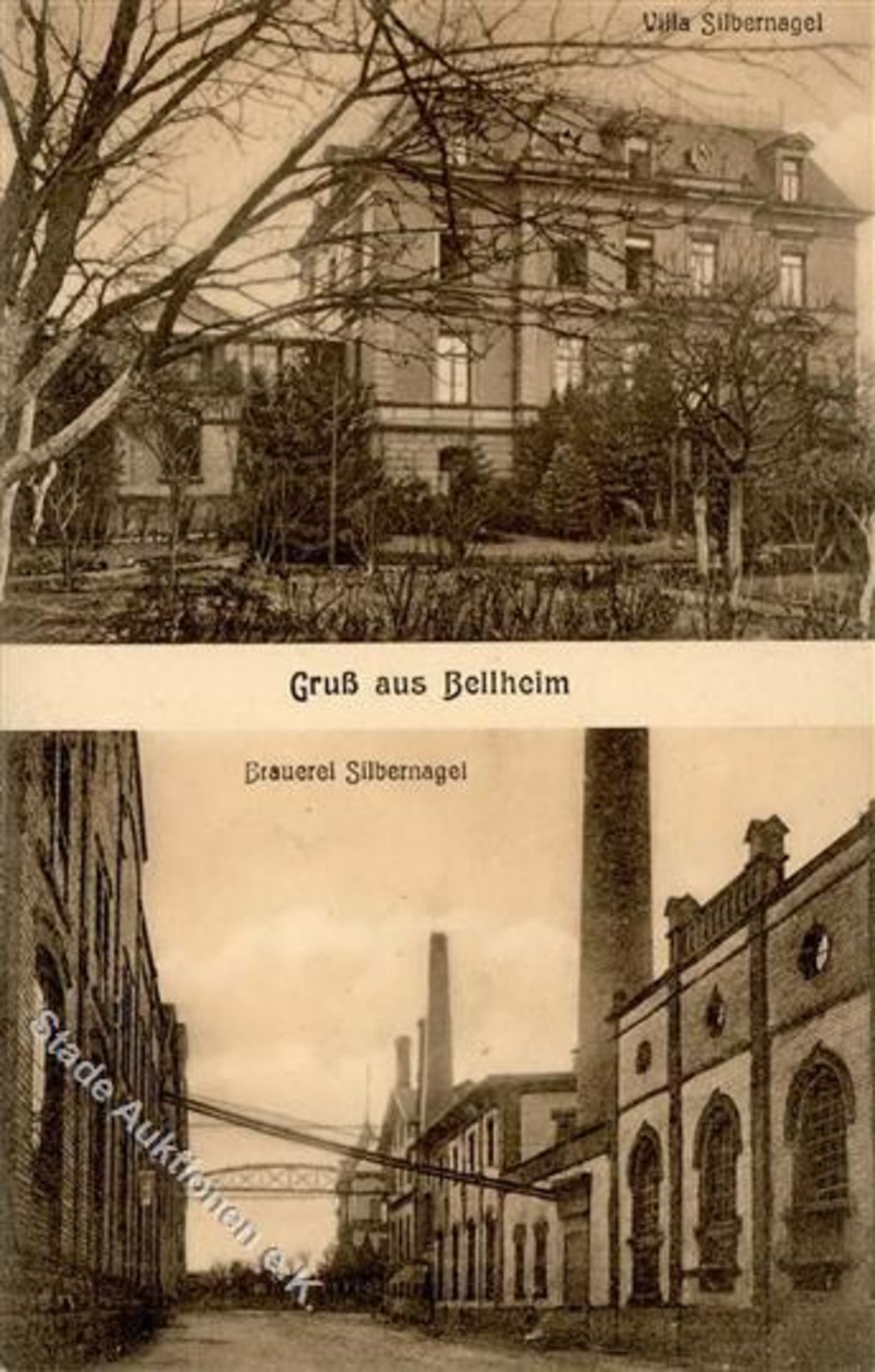 Bellheim (6729) Brauerei Silbernagel 1914 I-IIDieses Los wird in einer online-Auktion ohne