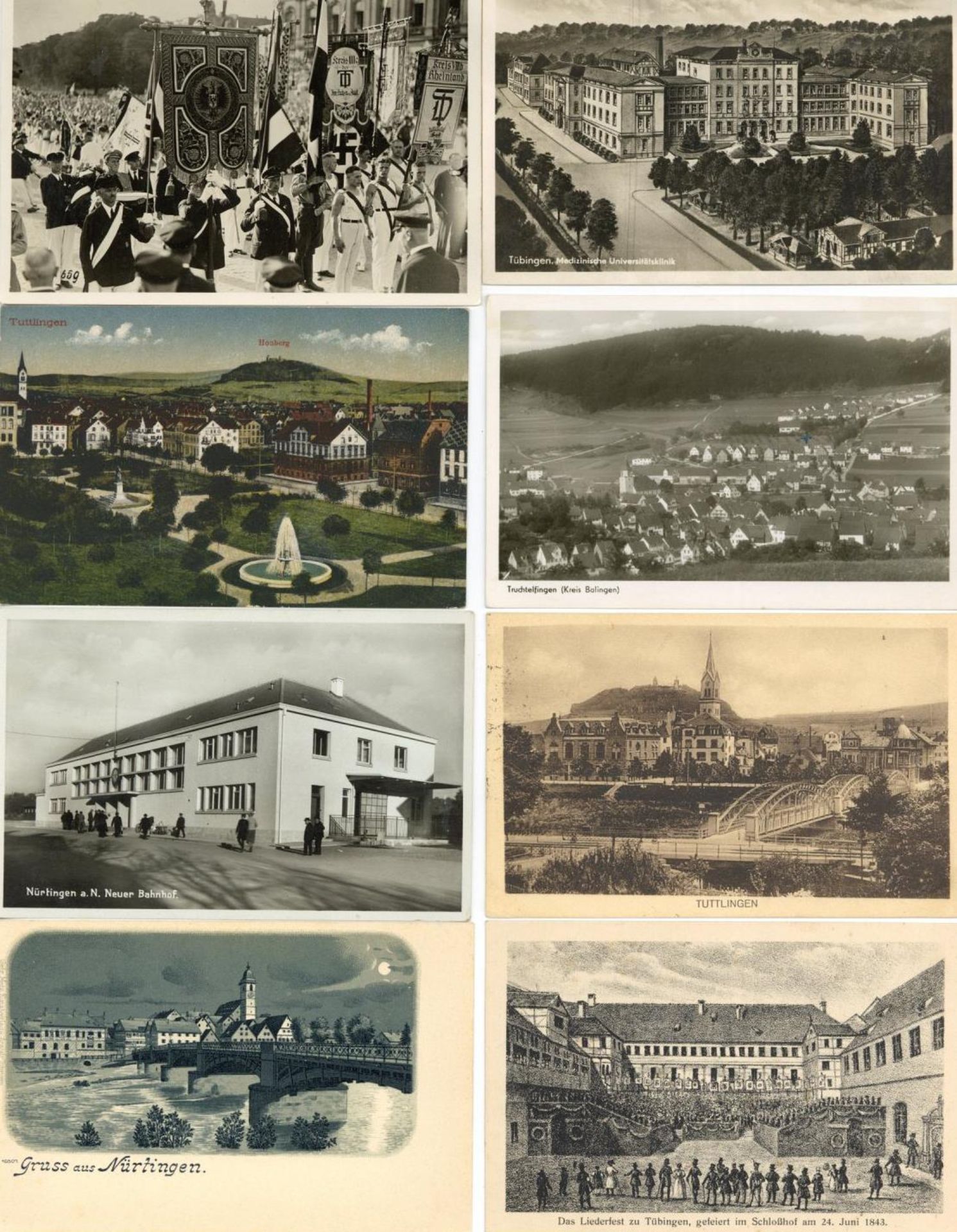 Baden-Württemberg Album mit über 50 Ansichtskarten meist Württembeg vor 1945 dabei auch besssere
