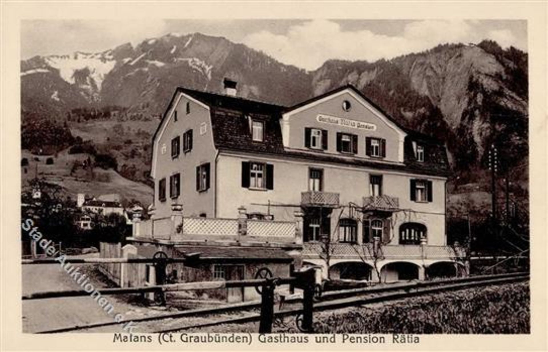 Malans GR (7208) Schweiz Gasthaus Rätia IDieses Los wird in einer online-Auktion ohne Publikum
