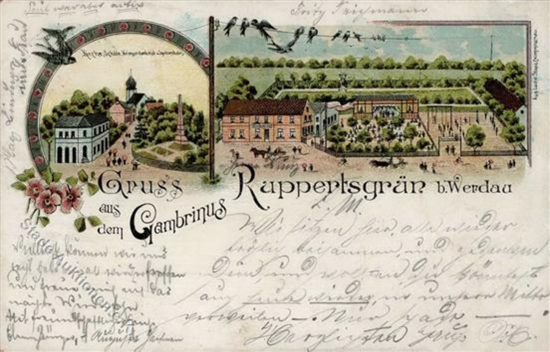 Ruppertsgrün (O9622) Gasthaus Gambrinus 1902 I-II (Marke entfernt)Dieses Los wird in einer online-