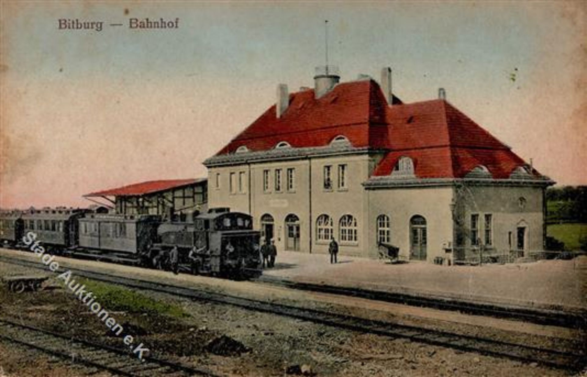 Bitburg (5520) Bahnhof Eisenbahn II (Ecken abgestossen, Stauchung)Dieses Los wird in einer online-