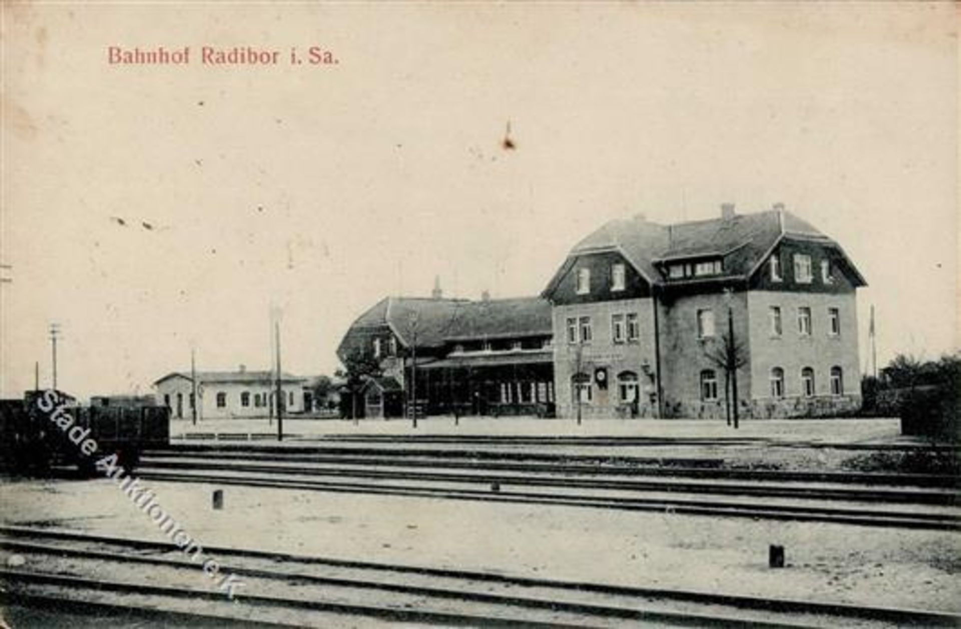 Radibor (O8601) Bahnhof Eisenbahn II (Ecken abgestossen, fleckig)Dieses Los wird in einer online-