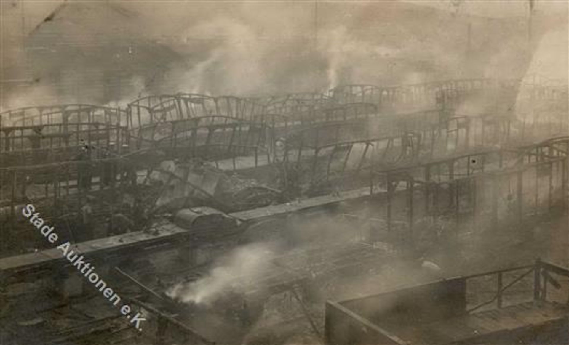 Bebra (6440) Brand auf dem Bahnhof 1919 I-II (Ecken abgestossen)Dieses Los wird in einer online-