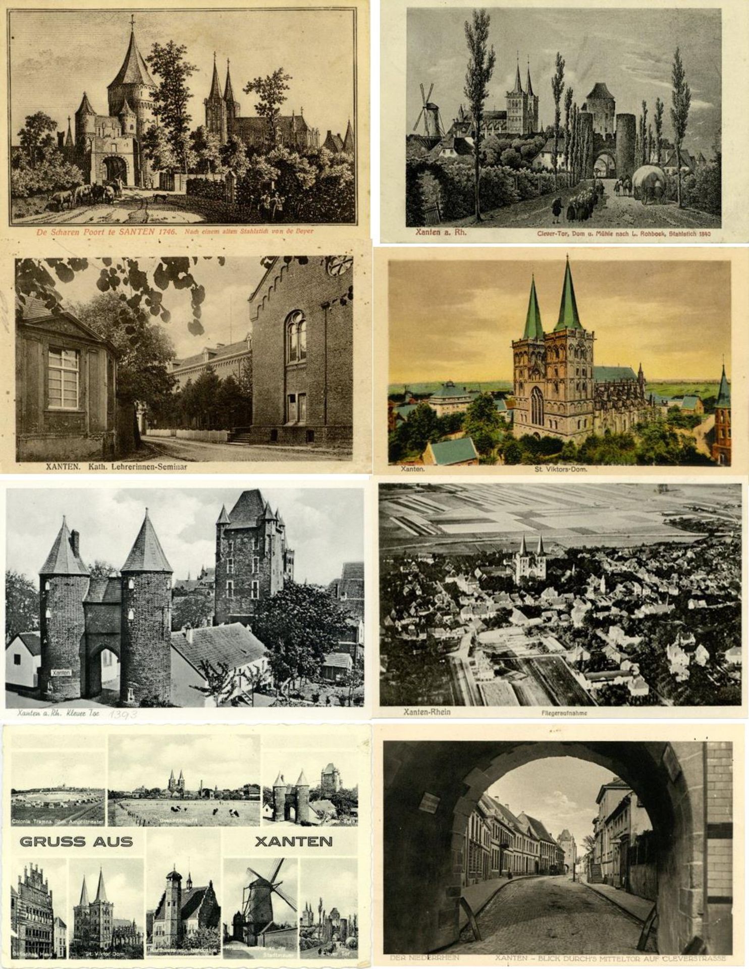 Xanten (4232) Partie mit circa 40 Ansichtskarten meist vor 1945 I-IIDieses Los wird in einer