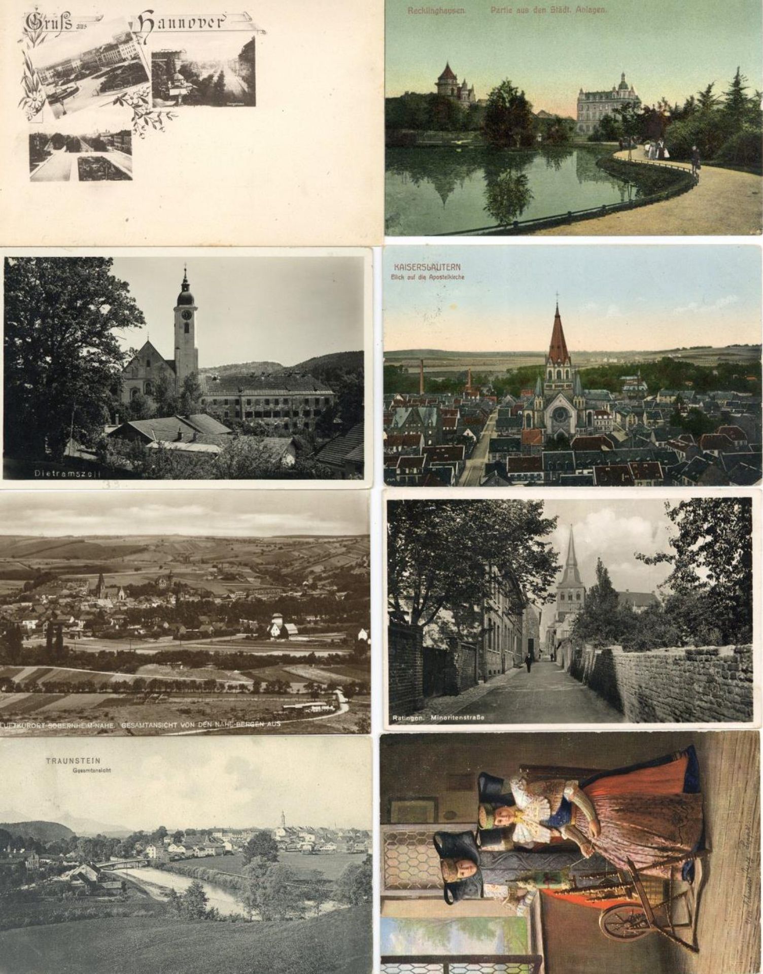 Deutschland Partie mit circa 800 Ansichtskarten vor 1945 I-II