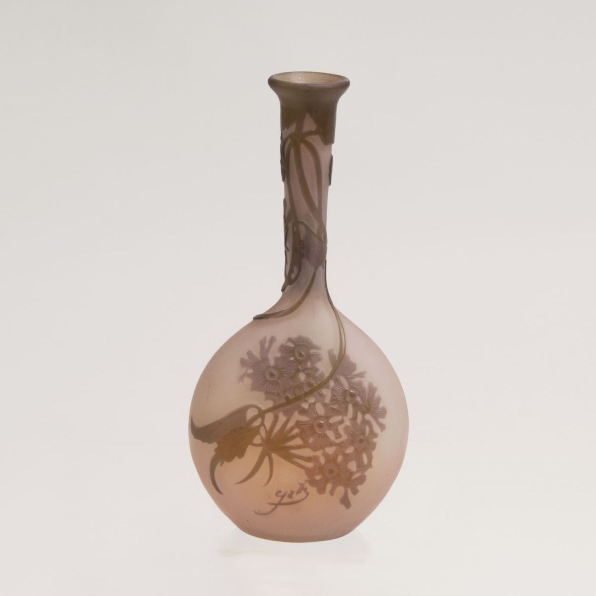 A Small Gallé 'Solifleur' Vase with Umbles<