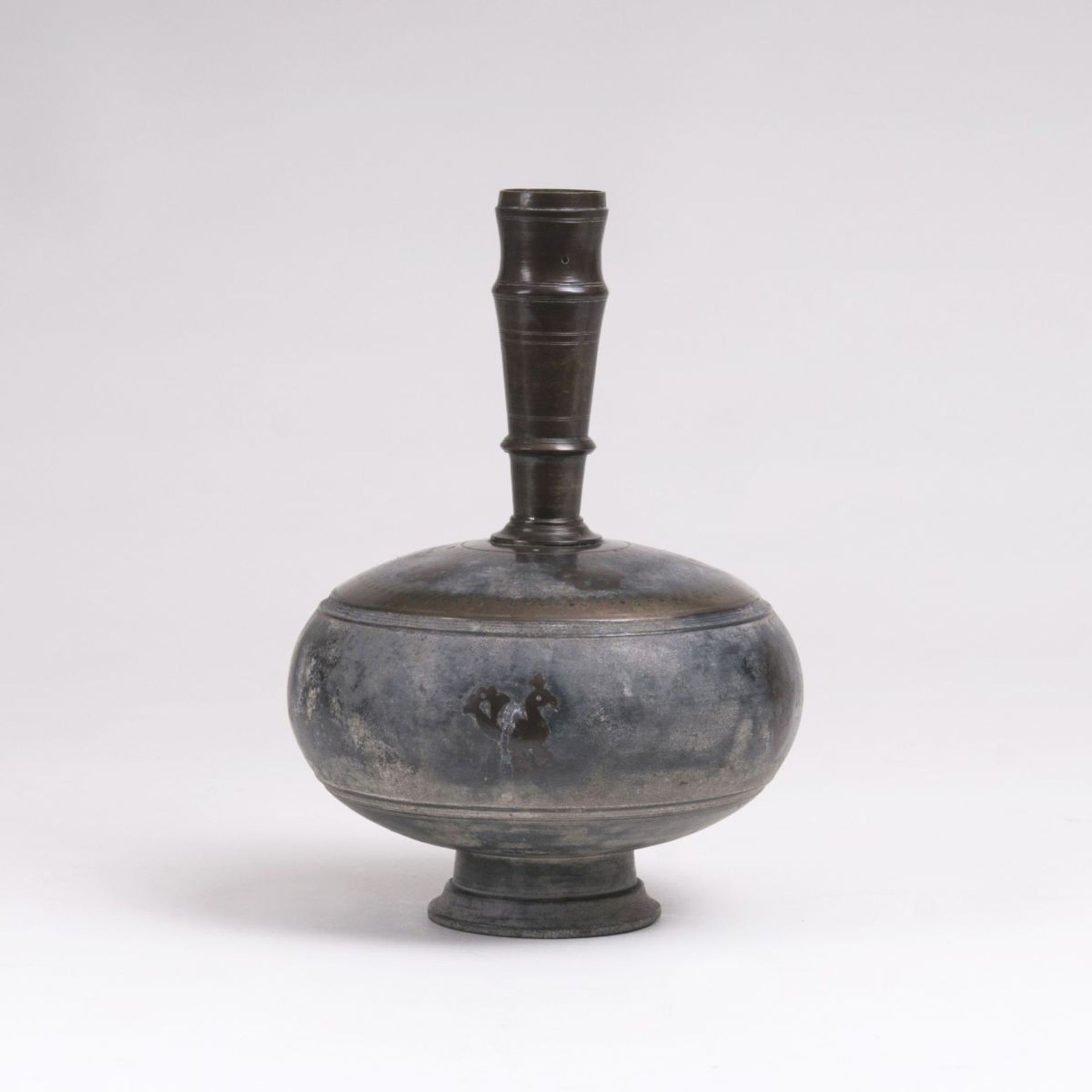 A Copper inlaid Bidri Bottle