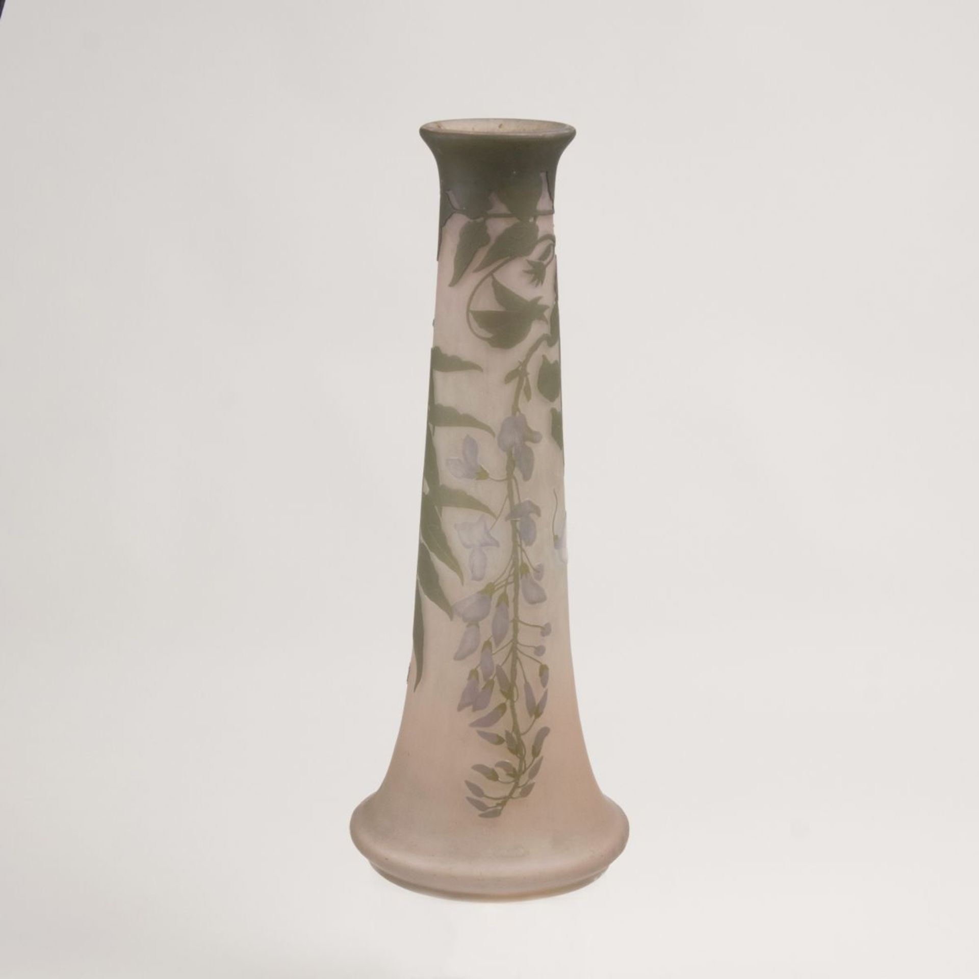 A Large Gallé Vase with Wisteria<