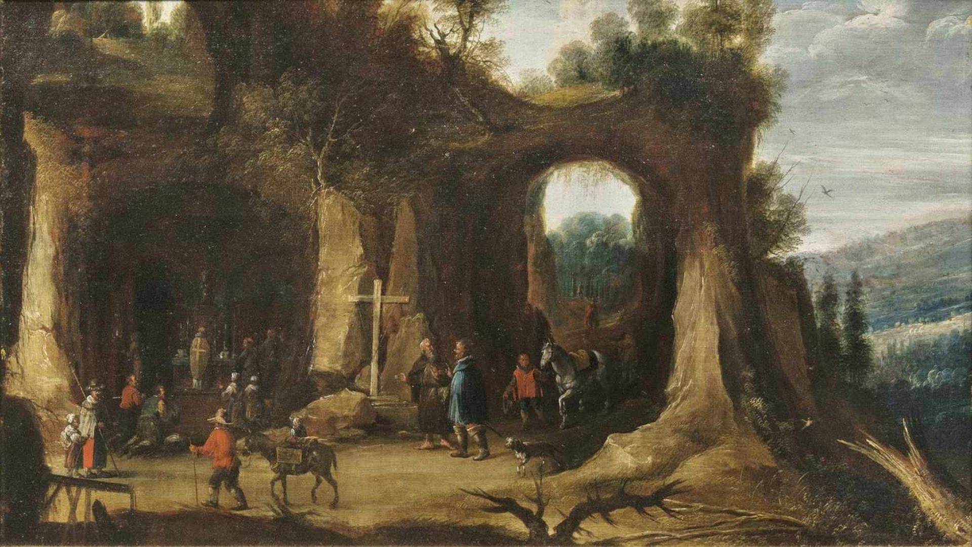 Momper the Younger, Joos de(Antwerpen 1564 - Antwerpen 1635), attr.Holy Mass in the MountainsOil/