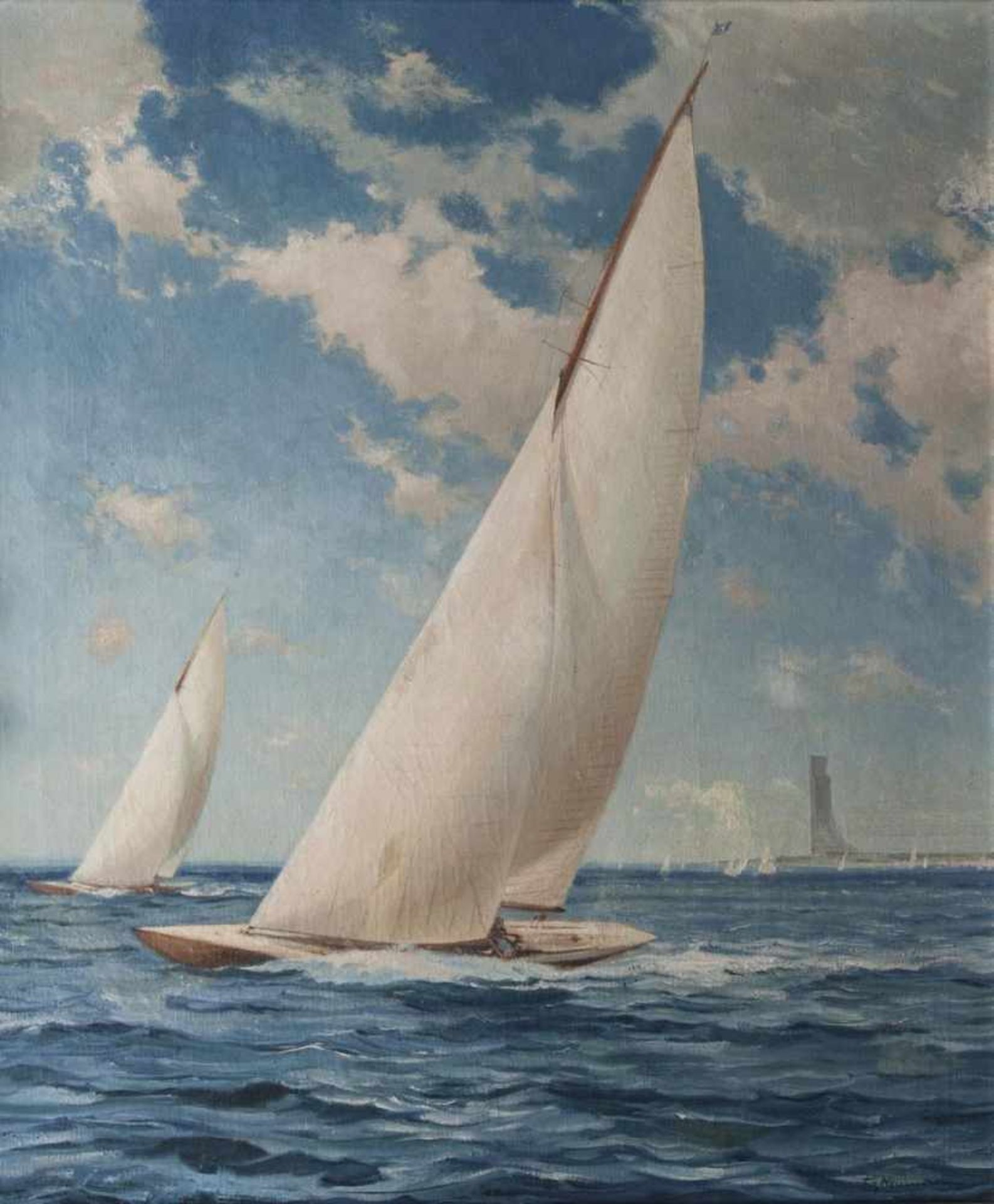 Neumann, Fritzactive mid 20th cent.Skerry Cruisers off LaboeOil/canvas, 80,5 x 65,5 cm, lo. ri.