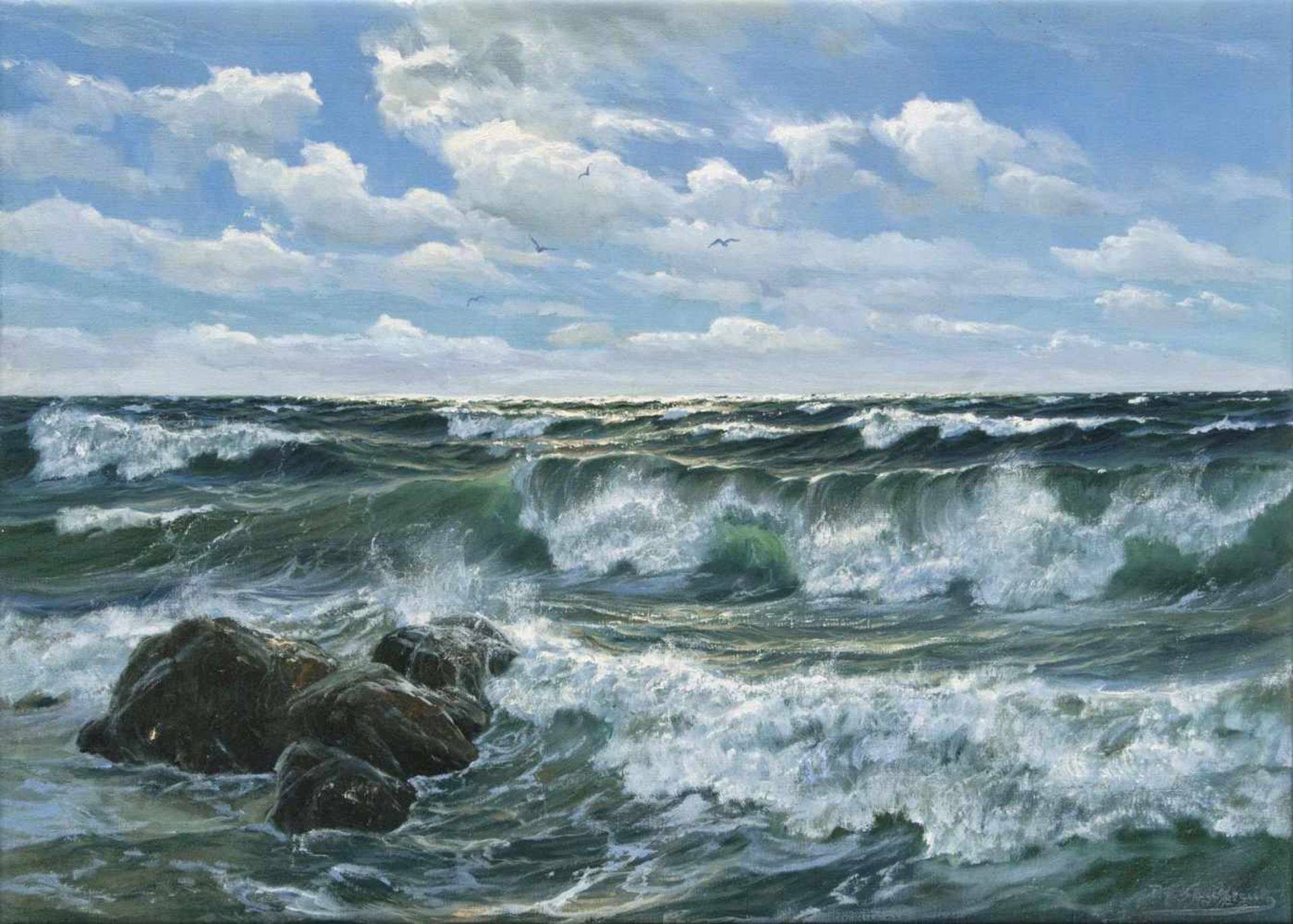Kalckreuth, Patrick von(Kiel 1898 - Starnberg 1970)SurgeOil/canvas, 70,5 x 100,5 cm, lo. ri. sign.