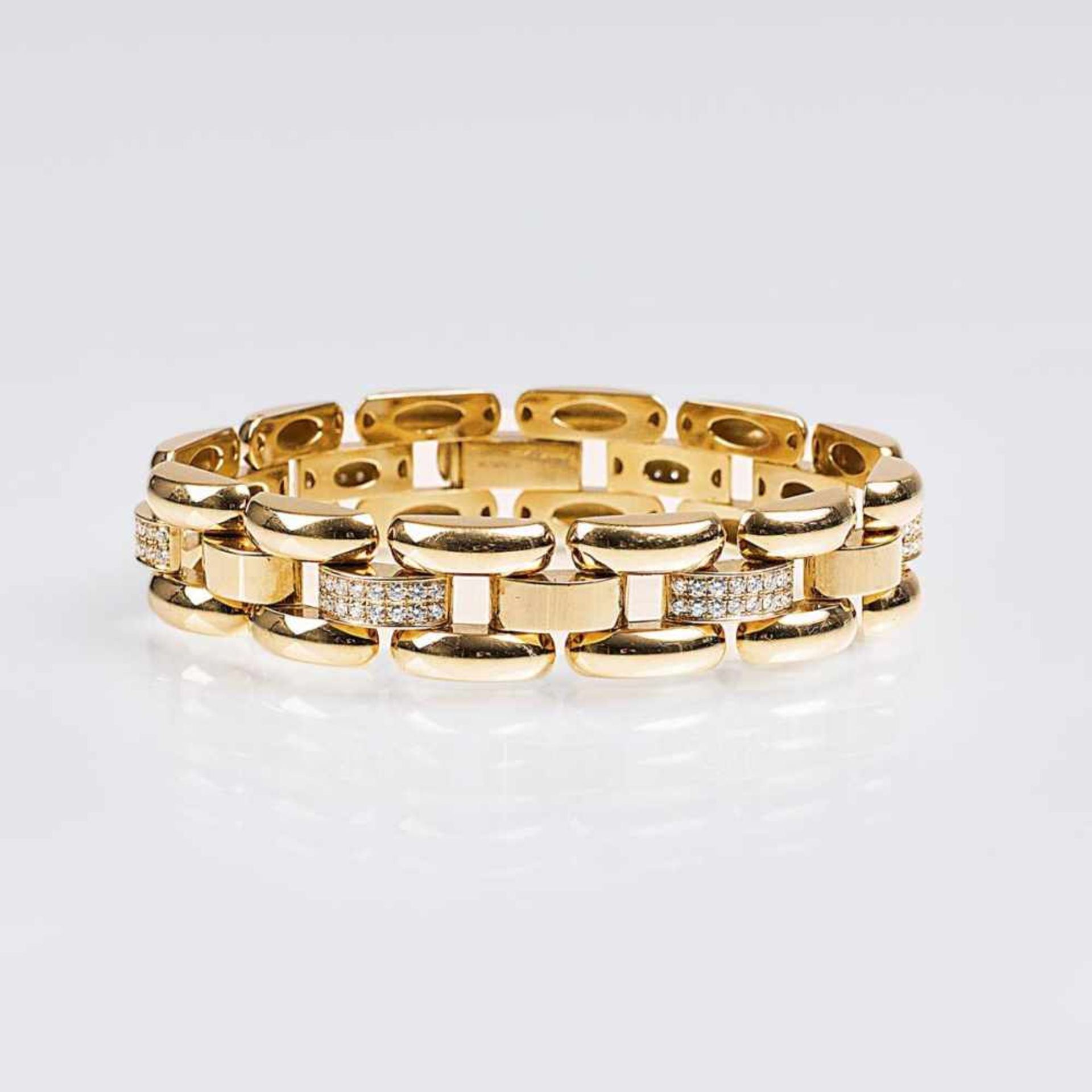 Chopardest. 1860 in SonvilierA Highquality Diamond Bracelet18 ct. yellow gold, marked, numb. 9423398