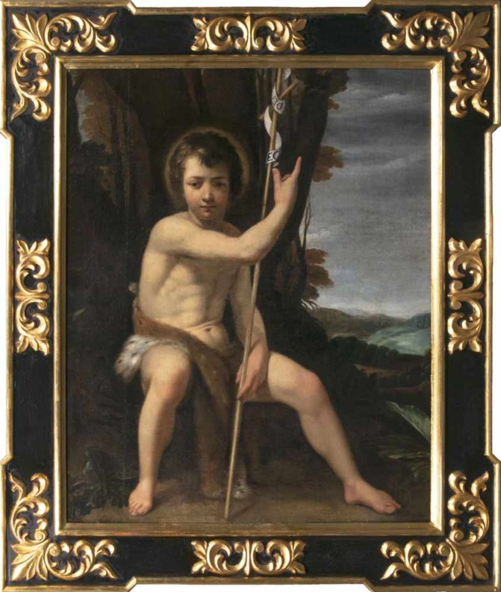 Renieri, Niccolò(Maubeuge 1590 - Venedig 1667), attr.John the BaptistOil/canvas, 108,5 x 88,5 cm, - Bild 2 aus 2