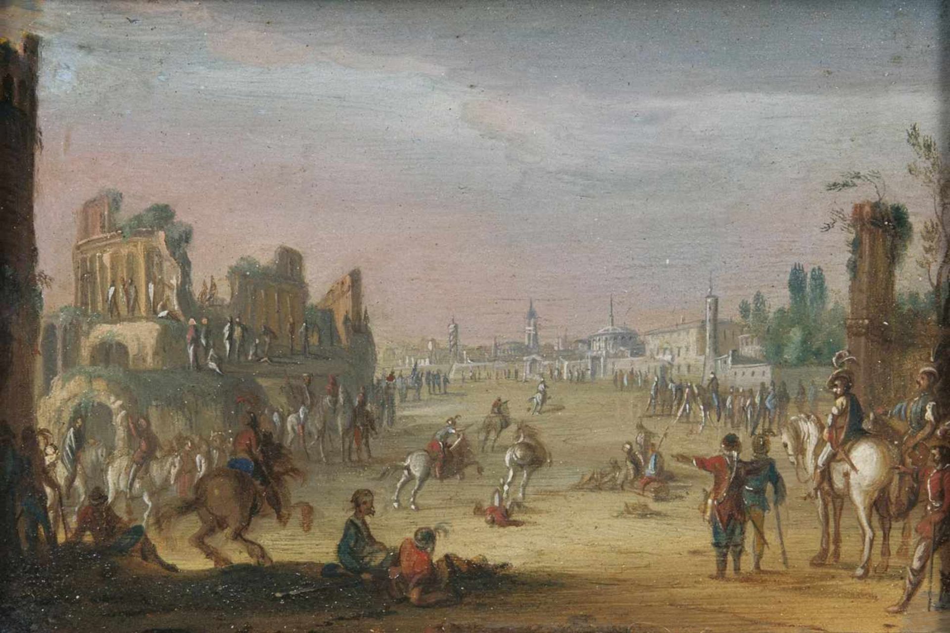 Schoevaerdts, Mathys(Brüssel um 1663 - Brüssel um 1703), circle ofA Horse RaceOil/copper, 13 x 19