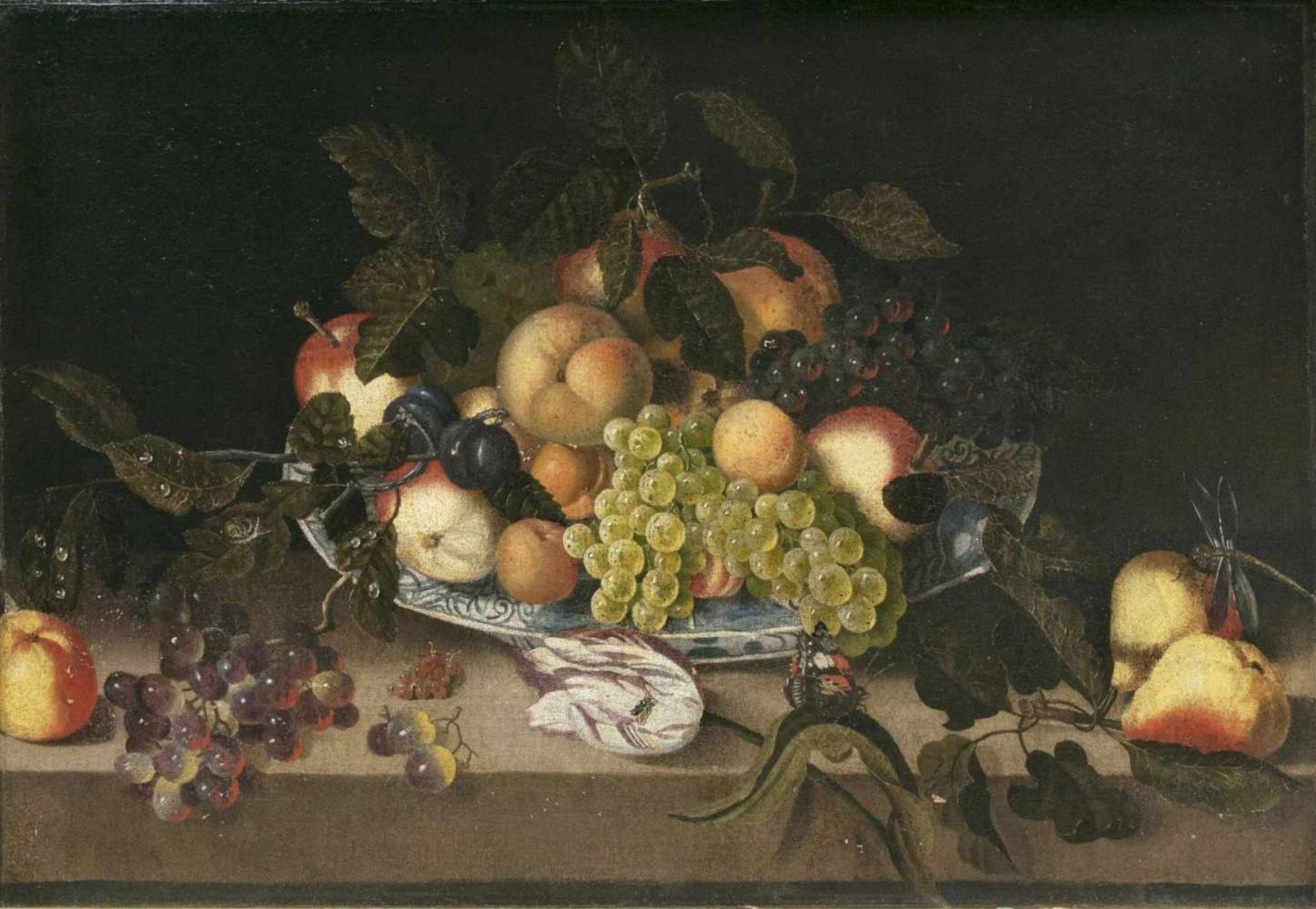 Son, Joris van(Antwerpen 1623 - Antpweren 1667), circle ofTable Still Life with Fruits, a Tulip