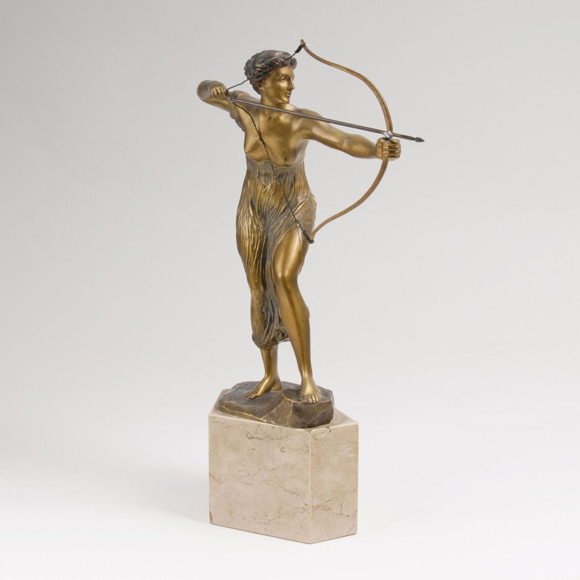 Morin, Georges(Berlin 1874 - ebenda 1950)An Art-Nouveau Figure 'Diana'Around 1925. Bronze with