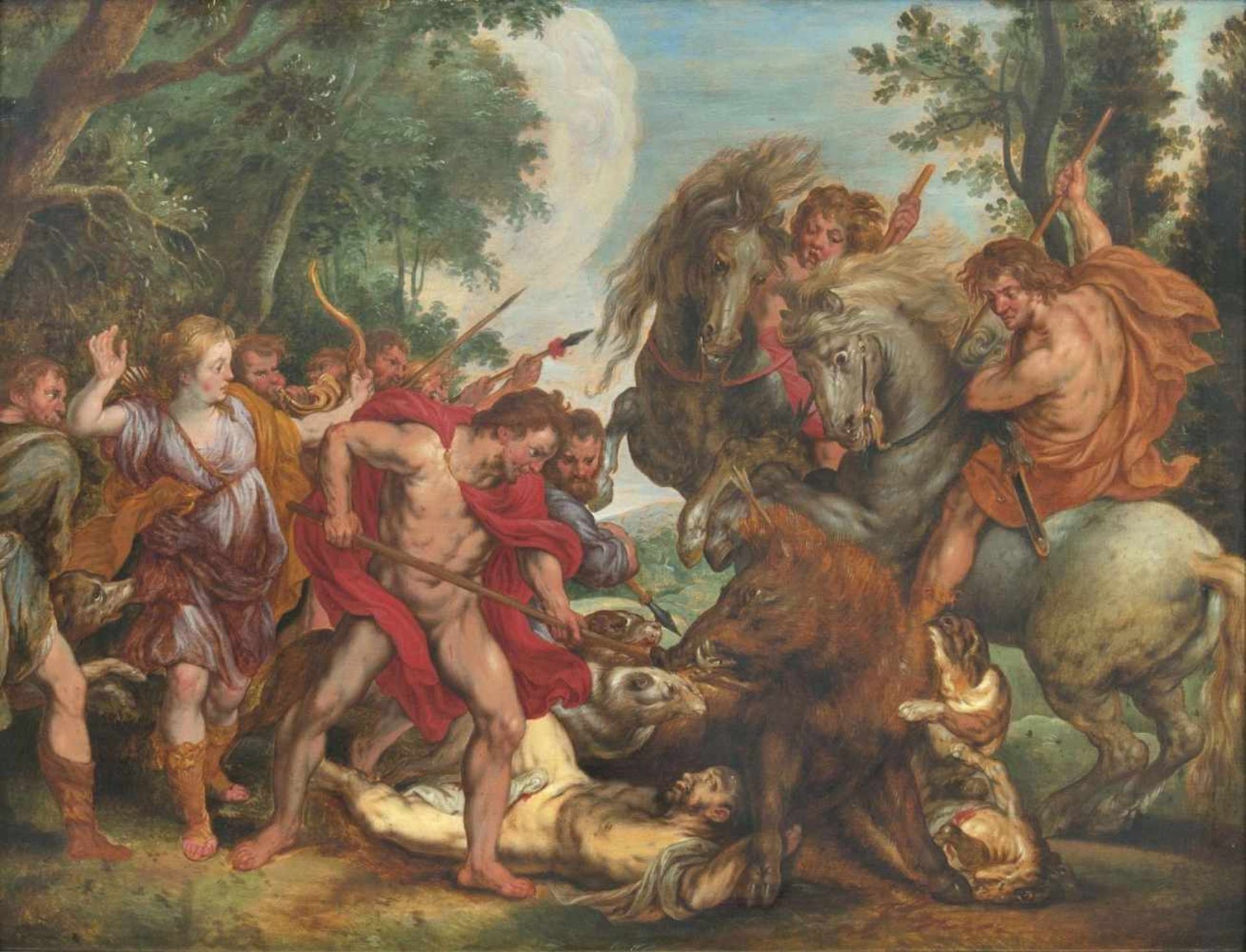 Rubens, Peter Paul(Siegen/Westf. 1577 - Antwerpen 1640), followerHunt for the Calydonian Boar1st