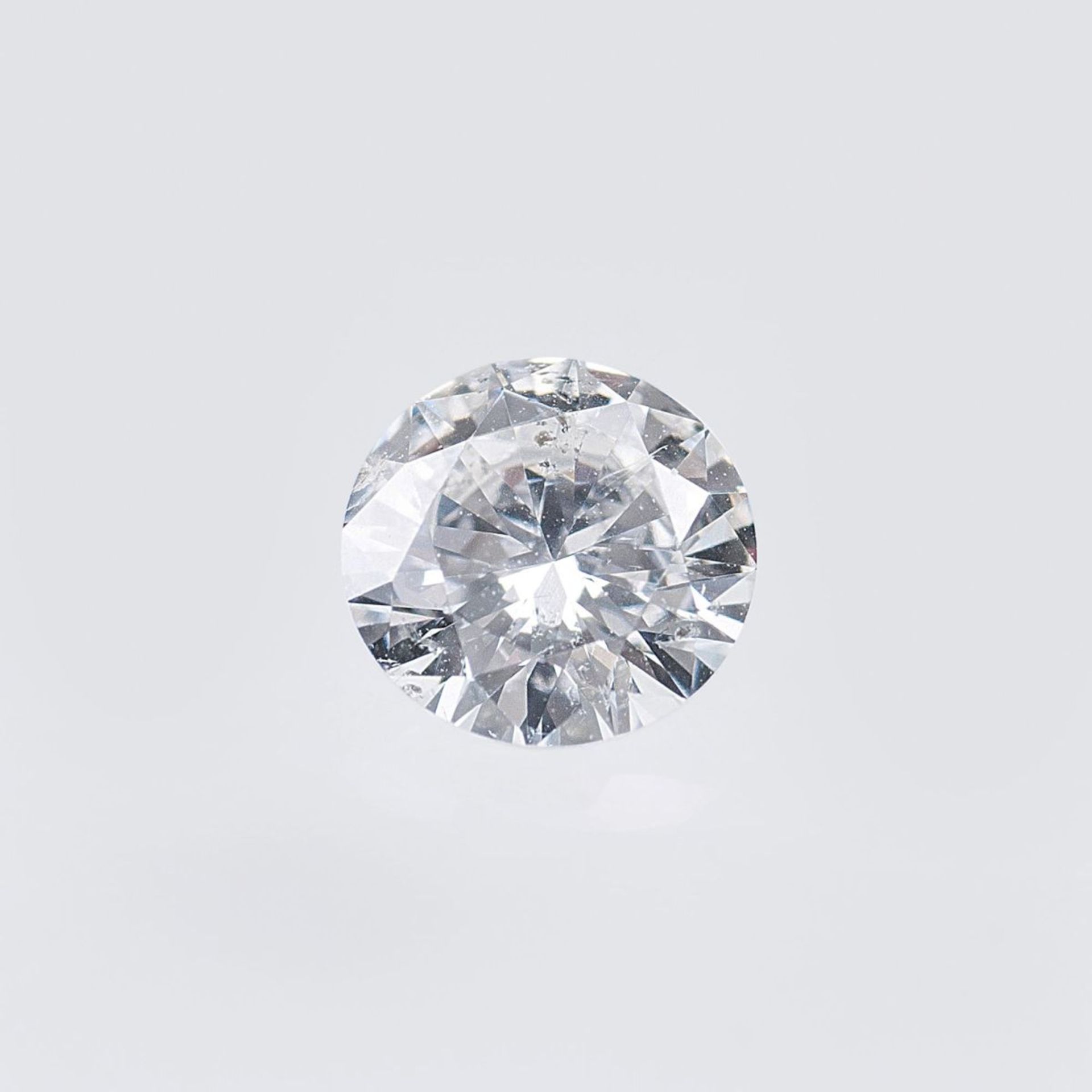 A loose DiamondThe round brillant cut diam. 0,55 ct. Rare White(G).si2 (5.44 - 5.48 x 3.03 mm,