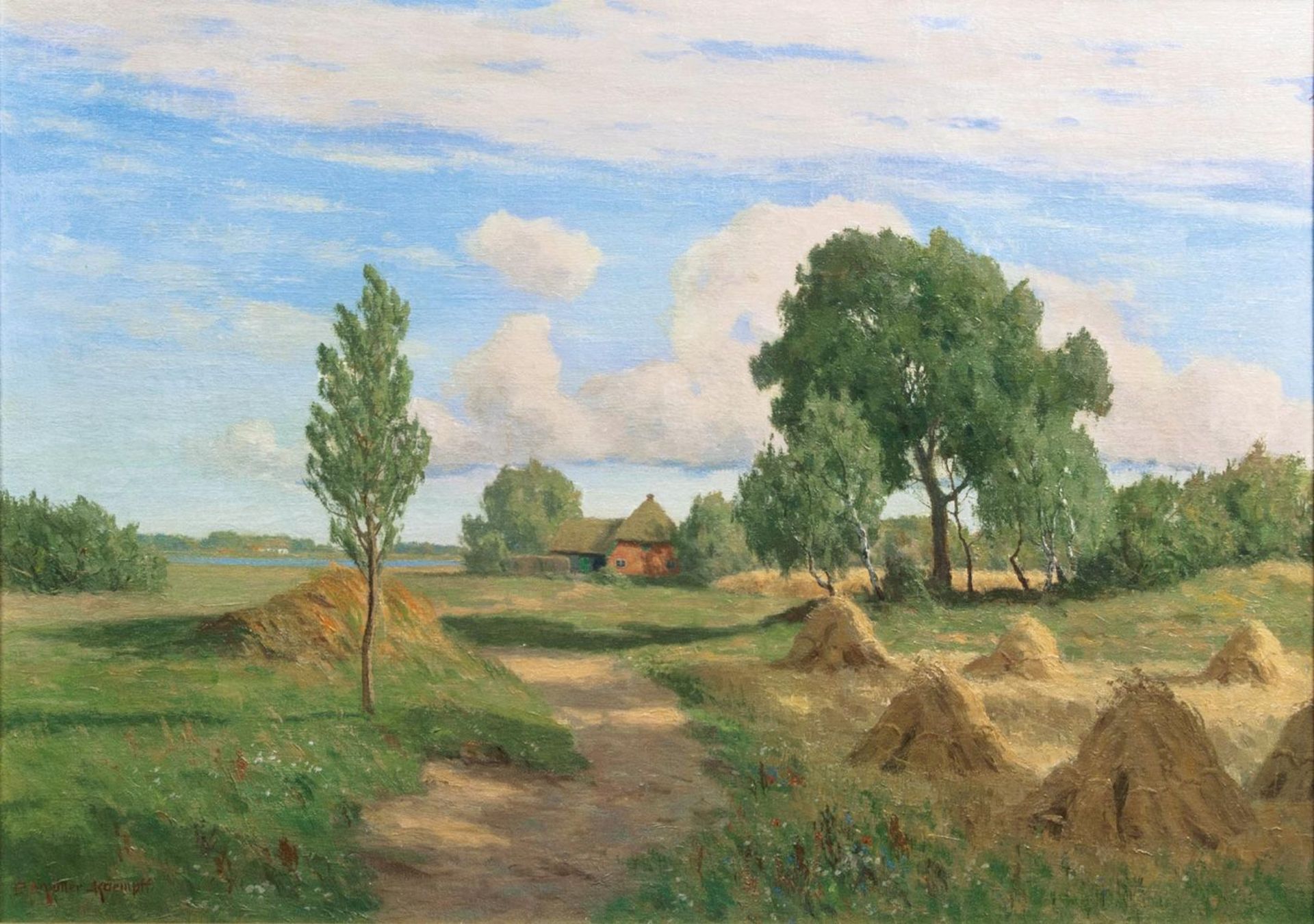 Paul Müller-Kaempff(Oldenburg/O. 1861 - Berlin 1941)Am Saaler BoddenÖl/Lw., 69 x 99 cm, l. u.