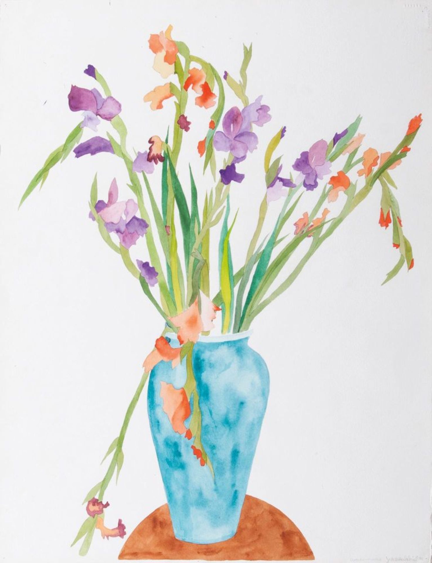 Jean Holabird(Boston 1946)Gladioli - PurpleAquarell, 76 x 56,5 cm, r. u. sign. und dat. Jean