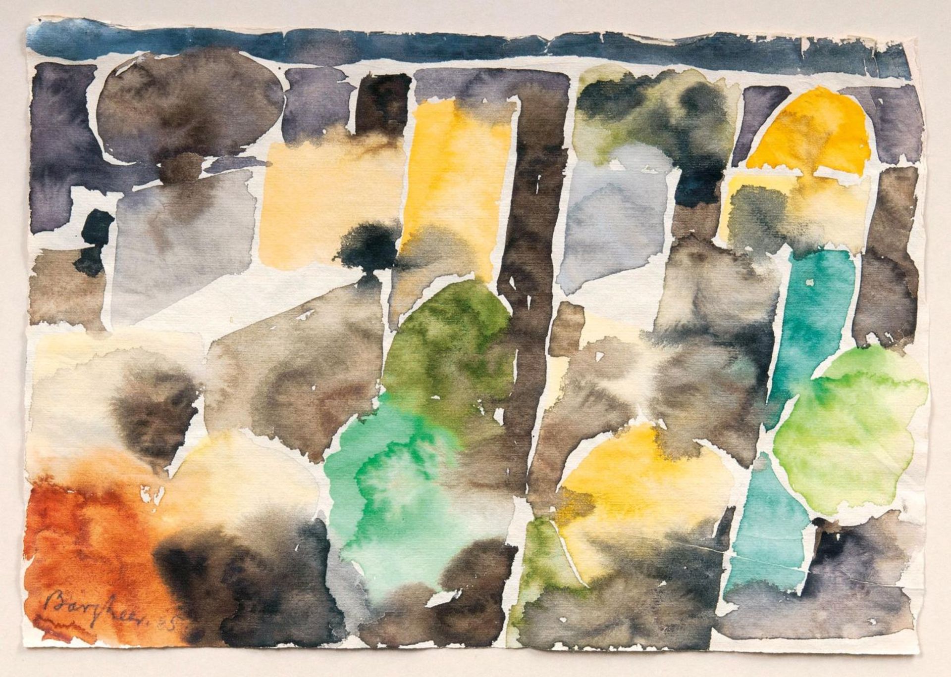 Eduard Bargheer(Hamburg 1901 - Hamburg 1979)Häuser und GärtenAquarell, 21 x 30,5 cm, l. u. sign. und