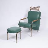 Andrea Branzi(Florenz 1938)Designklassiker 'Niccola Chair mit Ottoman' für Zanotta1990er Jahre.