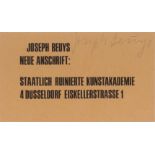 Joseph Beuys(Kleve 1921 - Düsseldorf 1986)Staatlich ruinierte KunstakademieLetterndruck, 12 x 20,5