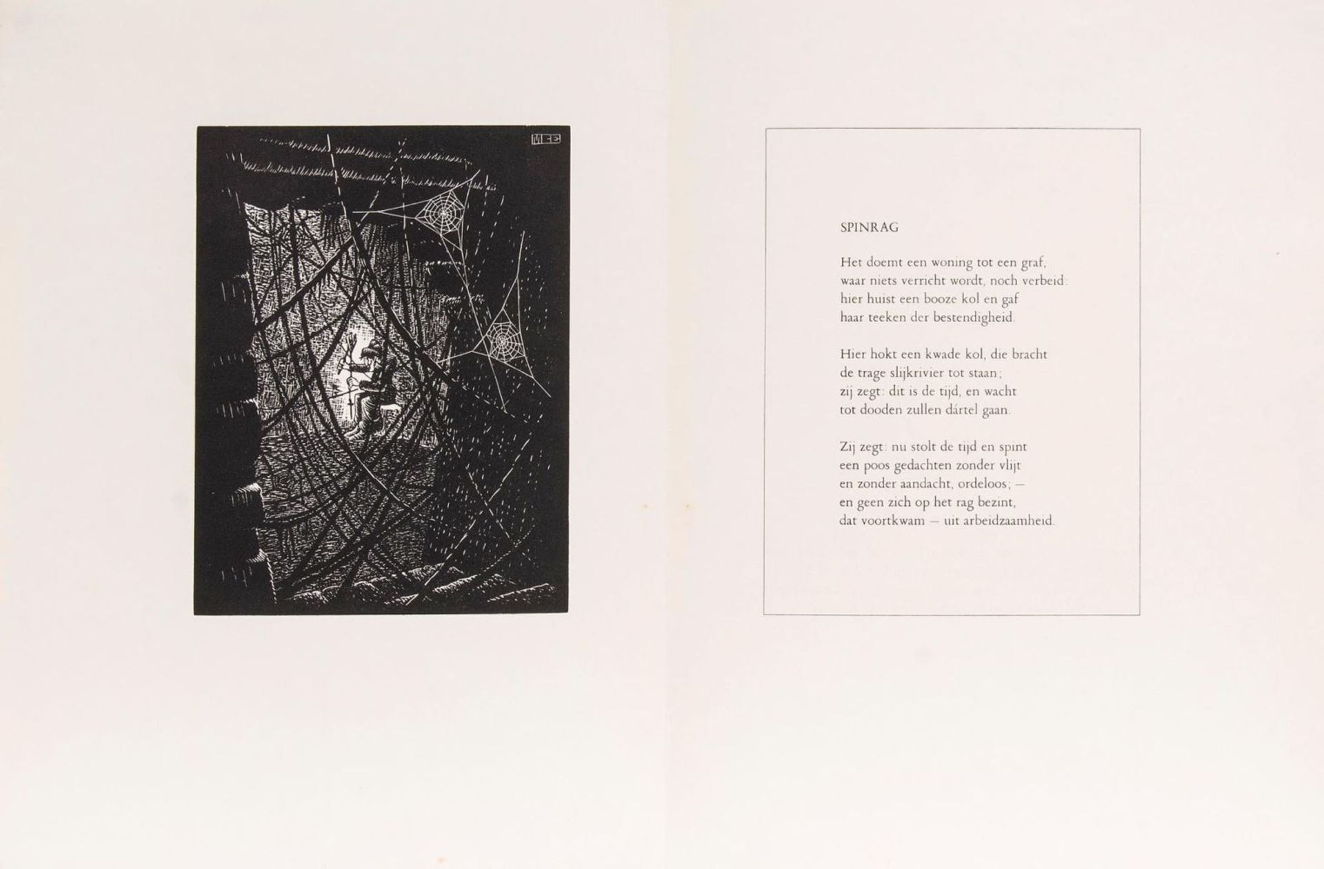 Maurits Cornelis Escher(Leeuwarden 1898 - Hilversum 1972)Vier Holzschnitte und eine VisitenkarteVier - Bild 2 aus 4