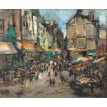 Paul Hagemans(Antwerpen 1884 - Antwerpen 1959)Rue Mouffetard in ParisÖl/Lw., 70 x 80 cm, l. u. sign.