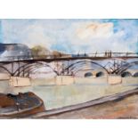 Fritz Kronenberg(Köln 1901 - Hamburg 1960)Brücke über die SeineÖl/Lw., 46 x 61 cm, r. u. sign. F.