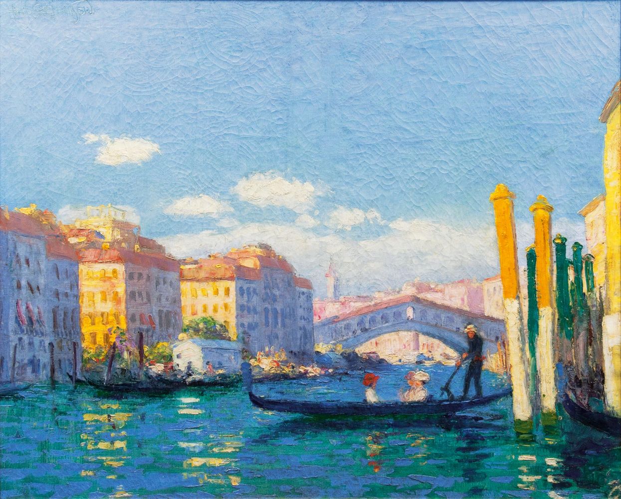 Hans Christiansen(Flensburg 1866 - Wiesbaden 1945)Rialtobrücke VenedigÖl/Lw., 73 x 92,5 cm, l. o.