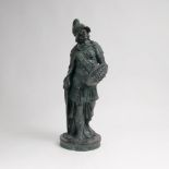 Große klassische Figur 'Athene'Bronze mit grüner Patina. H. 74 cm. -A Large Figure of AthenaBronze