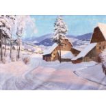 Paul Weimann(Breslau 1867 - nach 1945)Strahlender WintertagÖl/Lw., 69 x 97,5 cm, r. u. sign. P.
