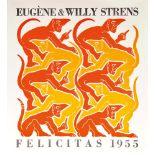 Maurits Cornelis Escher(Leeuwarden 1898 - Hilversum 1972)Konvolut: Eugène & Willy Strens Felicitas