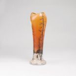 Große Legras-Vase 'Paysage'Saint-Denis, Legras & Cie, um 1920. Überfangglas, gelb und orange