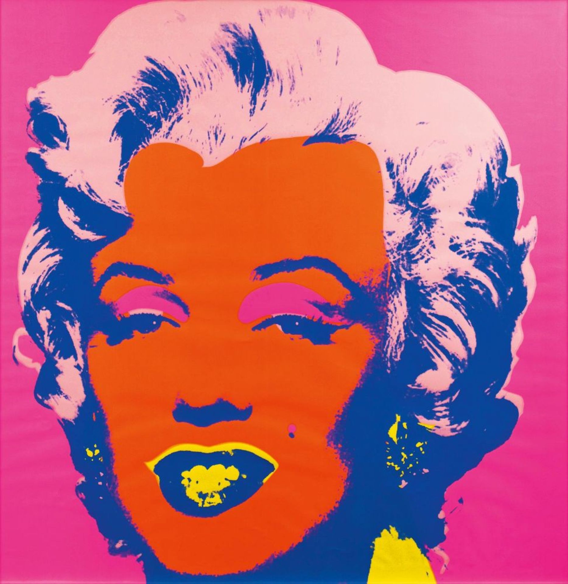 Andy Warhol(Pittsburgh 1928 - New York 1987), nachMarilynFarbsiebdruck, 83,5 x 83,5 cm, verso