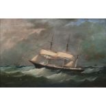 Joseph Sempill(1830 - 1877), Irischer MarinemalerEin norwegischer Dreimaster im SturmÖl/Papier/