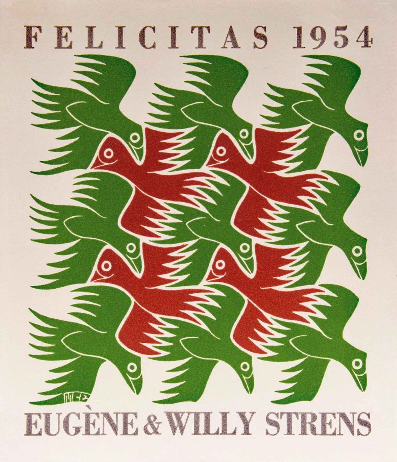 Maurits Cornelis Escher(Leeuwarden 1898 - Hilversum 1972)Konvolut: Eugène & Willy Strens Felicitas - Bild 2 aus 4