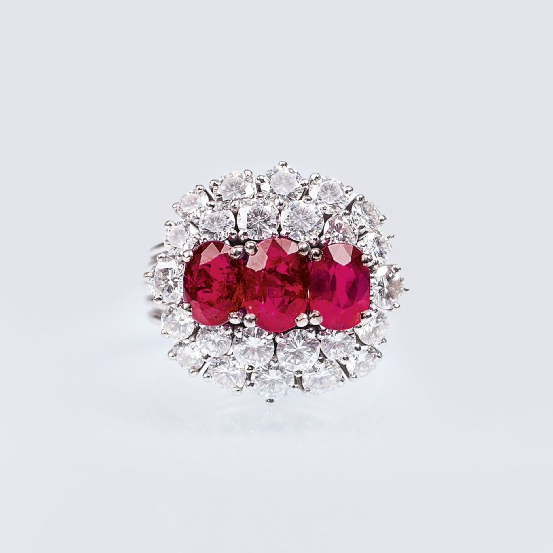 Farbfeiner Vintage Rubin-Brillant-Ring